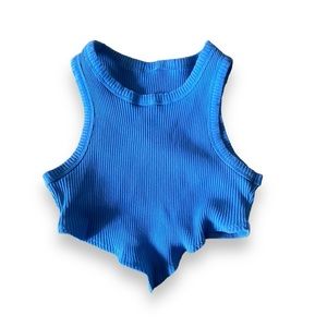 Small Blue Cropped Tank Top